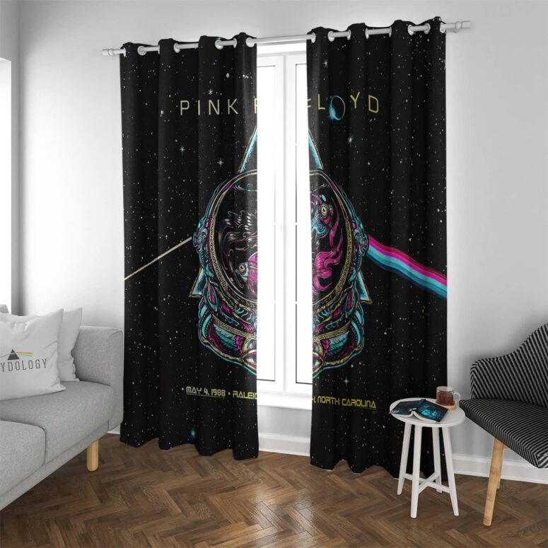 May 4th 1988 Raleigh North Carolina Sparkle Foil Variant - Pink Floyd Window Curtains May 4th 1988 Raleigh North Carolina Sparkle Foil Variant - Pink Floyd Window Curtains
