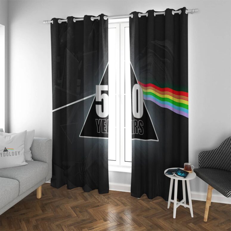 Pink Floyd Dark Side Of The Moon 50 Years - Pink Floyd Window Curtains