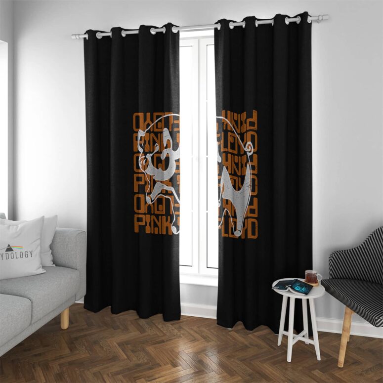 Pink Floyd Drawing Pig - Pink Floyd Window Curtains