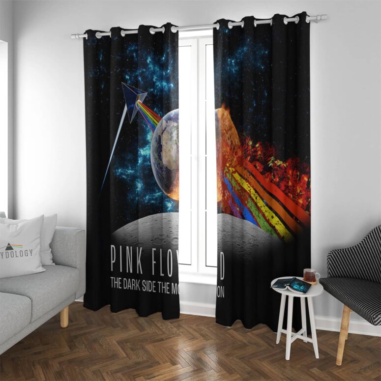 Rainbow Attack Earth The Dark Side Of The Moon - Pink Floyd Window Curtains Rainbow Attack Earth The Dark Side Of The Moon - Pink Floyd Window Curtains
