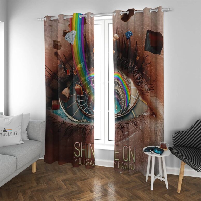 Shine On Digital Art - Pink Floyd Window Curtains