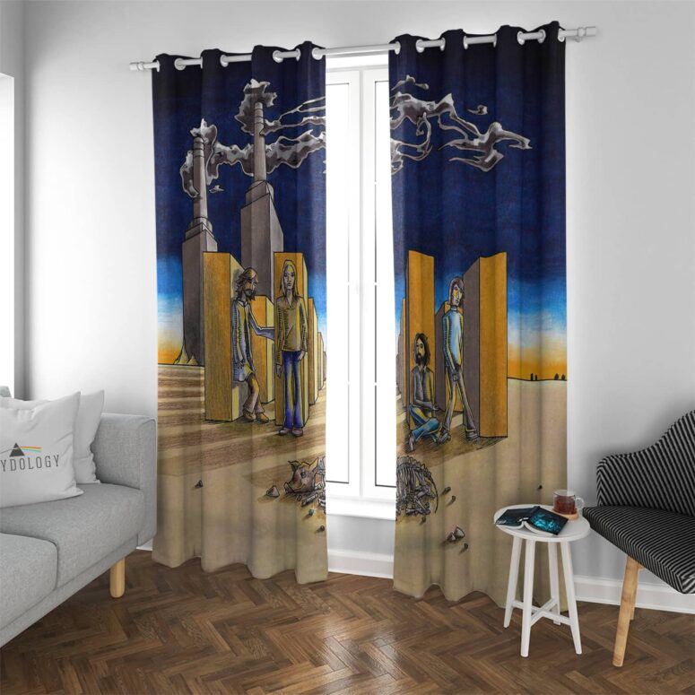 Shine on you Crazy Diamond Digital Painting - Pink Floyd Window Curtains Shine on you Crazy Diamond Digital Painting - Pink Floyd Window Curtains