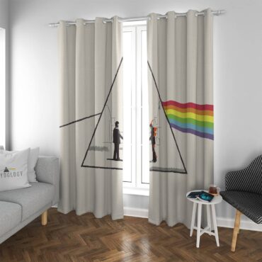 Wish You Were Here DSOTM Illustration - Pink Floyd Window Curtains