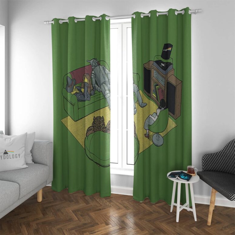 Wizard Of Oz Listen to Dark Side Of The Moon - Pink Floyd Window Curtains Wizard Of Oz Listen to Dark Side Of The Moon - Pink Floyd Window Curtains