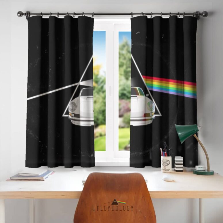 Dark Side Of The Porsche - Pink Floyd Window Curtains