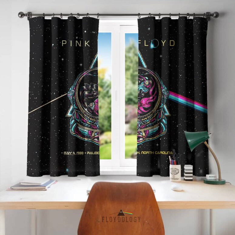 May 4th 1988 Raleigh North Carolina Sparkle Foil Variant - Pink Floyd Window Curtains May 4th 1988 Raleigh North Carolina Sparkle Foil Variant - Pink Floyd Window Curtains