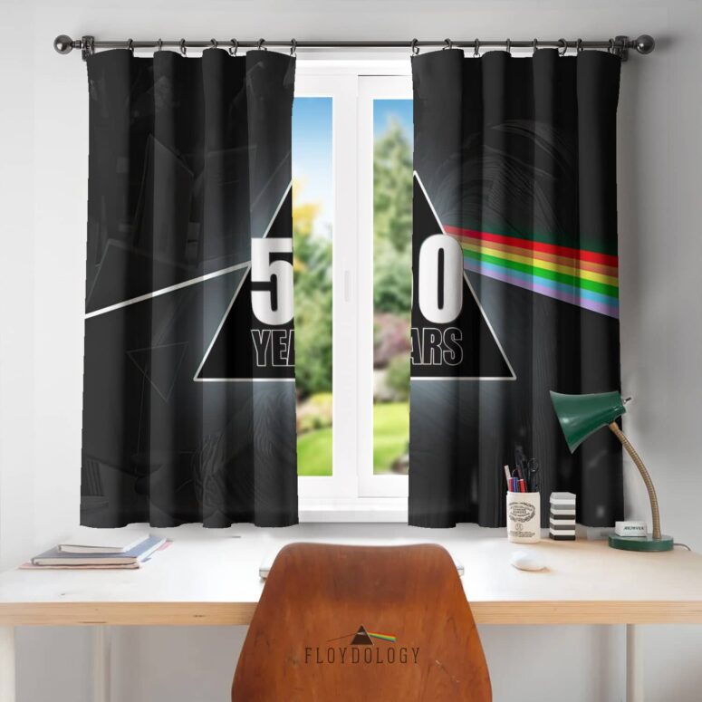 Pink Floyd Dark Side Of The Moon 50 Years - Pink Floyd Window Curtains