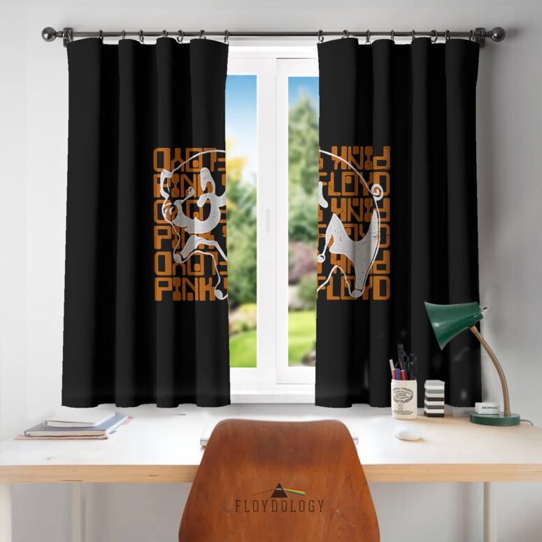Pink Floyd Drawing Pig - Pink Floyd Window Curtains