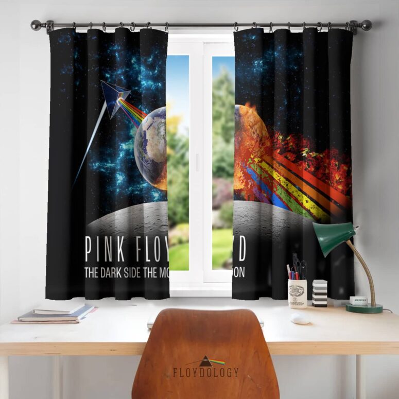 Rainbow Attack Earth The Dark Side Of The Moon - Pink Floyd Window Curtains Rainbow Attack Earth The Dark Side Of The Moon - Pink Floyd Window Curtains
