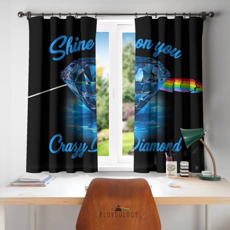 Shine On You Crazy Diamond Pink Floyd - Pink Floyd Window Curtains