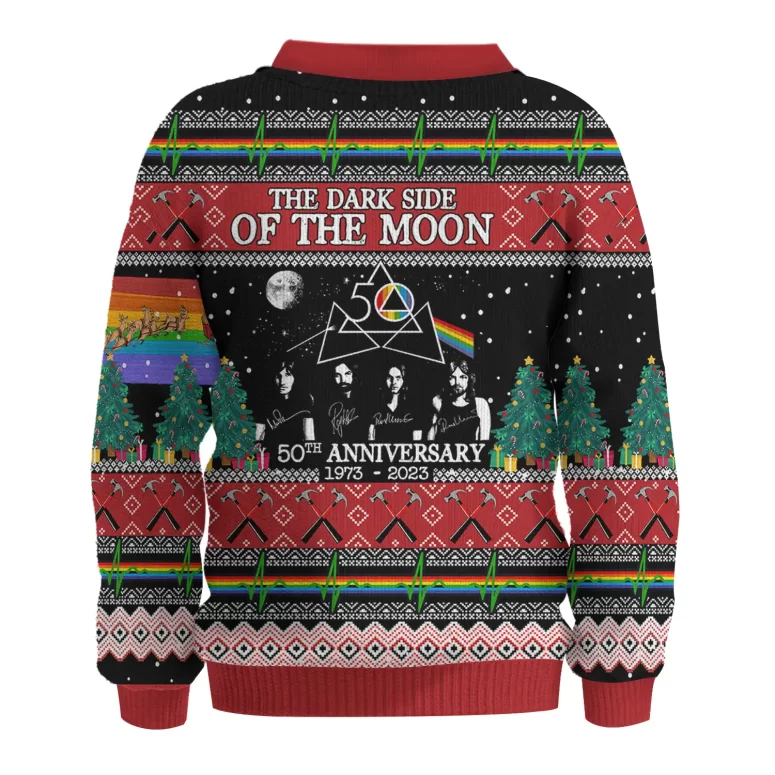 Dark Side Of The Moon 50 Years in A Heart Beat - Pink Floyd Ugly Christmas Sweater