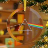 Dark Side Of The Moon Glass & Acrylic Pink Floyd Ornament