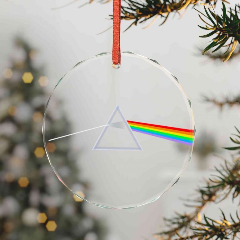 Pink Floyd Glass & Acrylic Ornament - Dark Side Of The Moon Pink Floyd Glass & Acrylic Ornament - Dark Side Of The Moon