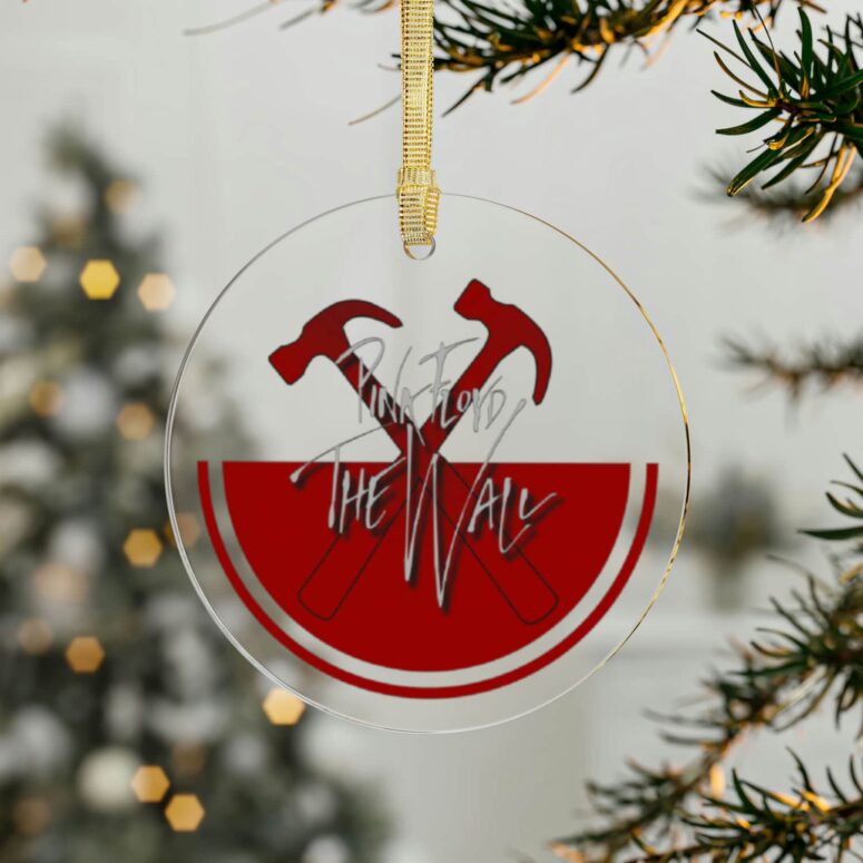 Pink Floyd The Wall Red Hammers Glass Acrylic Ornament
