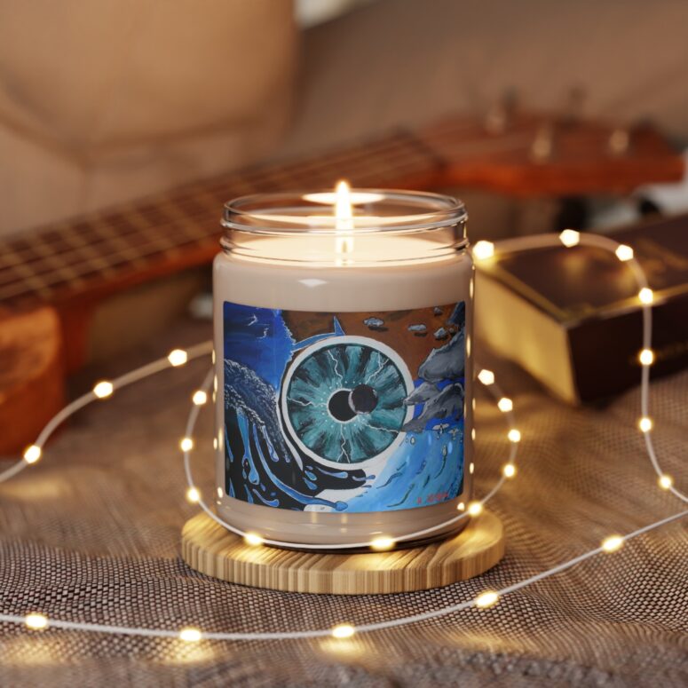 Pulse Hand Drawing Art - Pink Floyd Candle