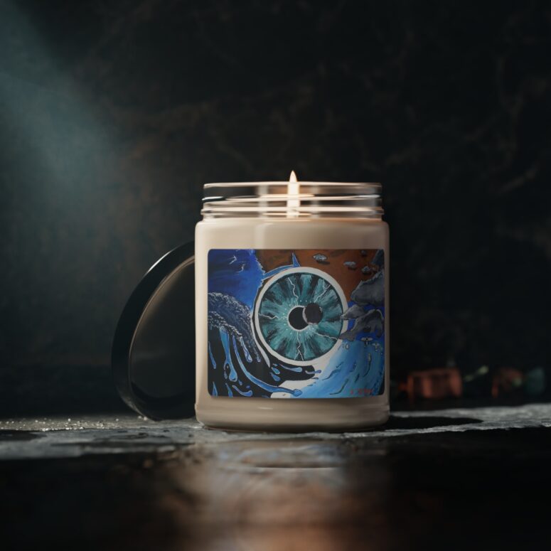 Pulse Hand Drawing Art - Pink Floyd Candle