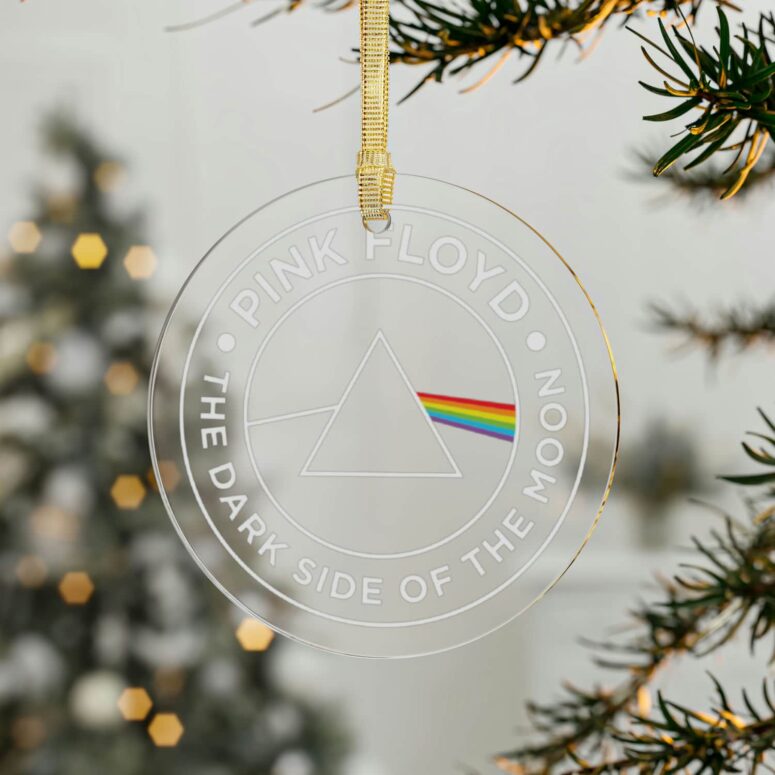 The Dark Side Of The Moon Circle Glass Acrylic Pink Floyd Ornament