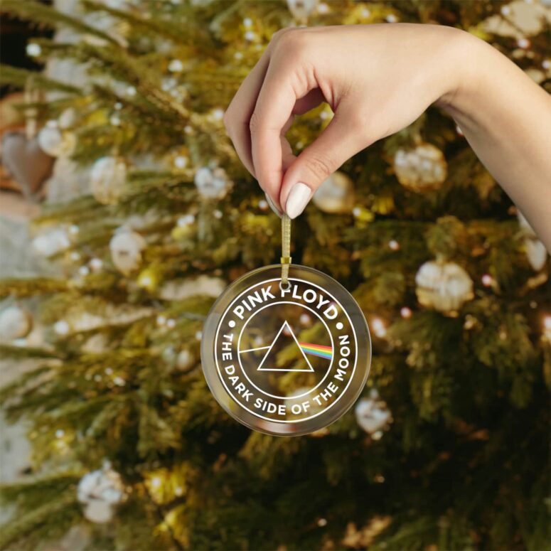 The Dark Side Of The Moon Circle Glass Acrylic Pink Floyd Ornament