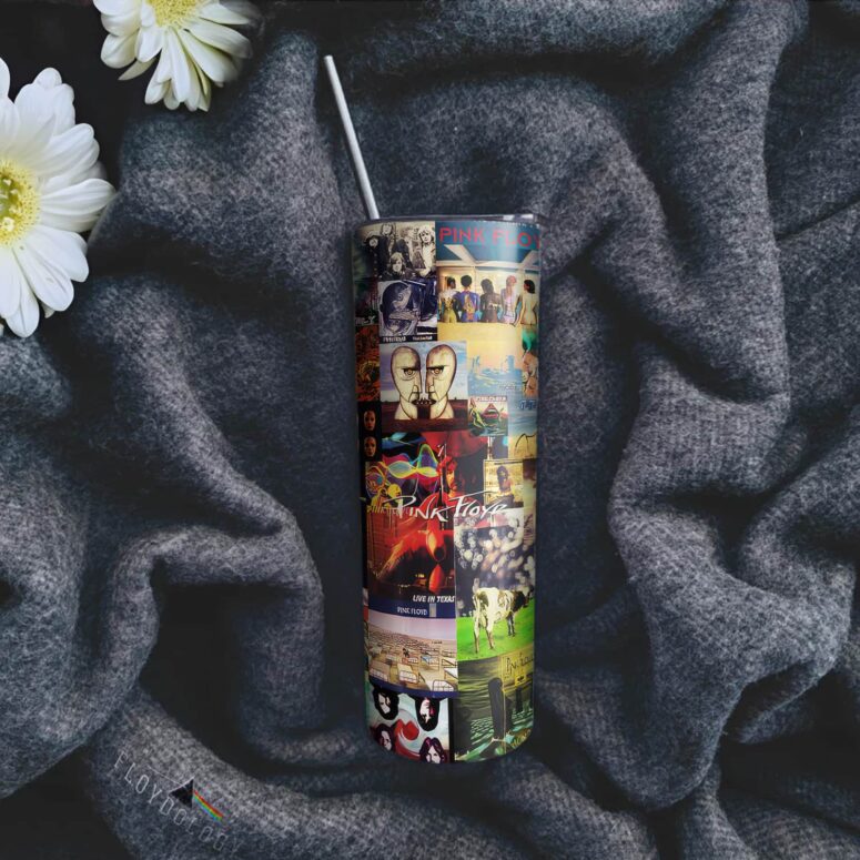 Pink Floyd Albums Collage Skinny Stainless Steel Tumbler Pink Floyd Albums Collage Skinny Stainless Steel Tumbler