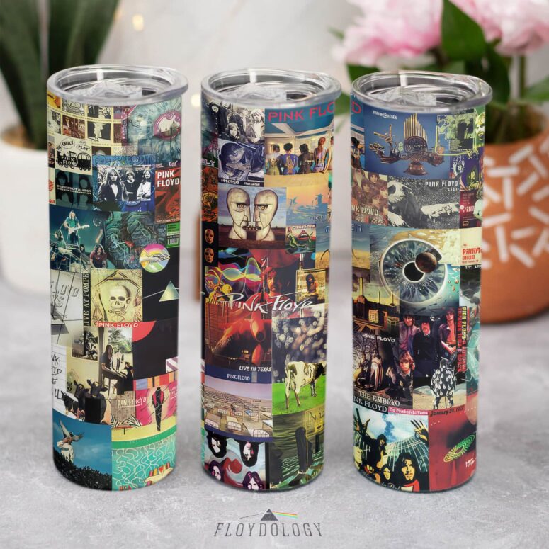 Pink Floyd Albums Collage Skinny Stainless Steel Tumbler Pink Floyd Albums Collage Skinny Stainless Steel Tumbler