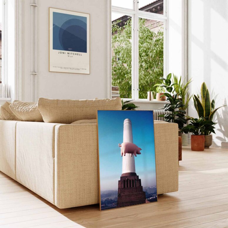 Algie Pig Battersea Power Station - Pink Floyd Poster Algie Pig Battersea Power Station - Pink Floyd Poster
