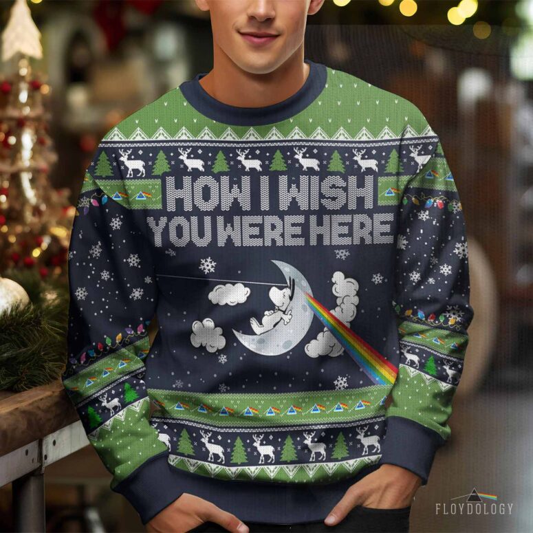 How I Wish You Were Here Snoopy - Pink Floyd Ugly Christmas Sweater