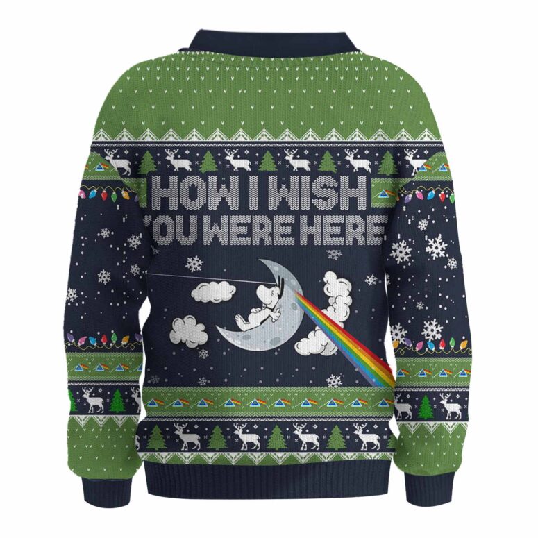 How I Wish You Were Here Snoopy - Pink Floyd Ugly Christmas Sweater