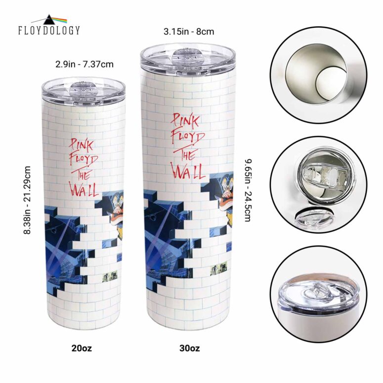 Pink Floyd The Wall Art Vintage Skinny Stainless Steel Tumbler