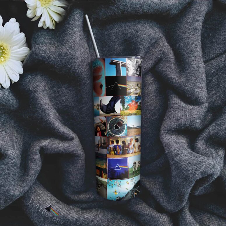 Album Artwork 40th Anniversary 2007 Skinny Stainless Steel Pink Floyd Tumbler
