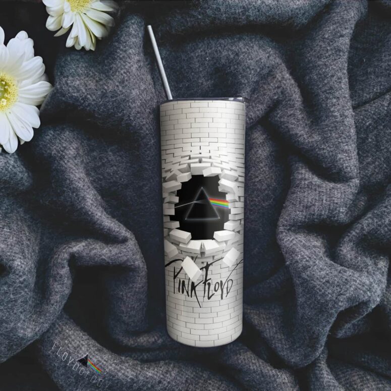 Brick In The Wall 3D Skinny Stainless Steel Pink Floyd Tumbler