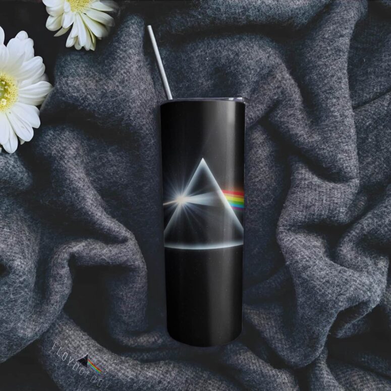 Dark Side Of The Moon Cover Art Skinny Stainless Steel Pink Floyd Tumbler