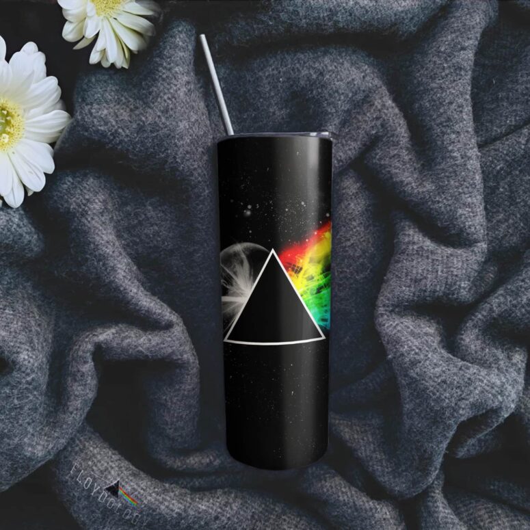 Dark Side Of the Moon in Space Skinny Stainless Steel Pink Floyd Tumbler Dark Side Of the Moon in Space Skinny Stainless Steel Pink Floyd Tumbler