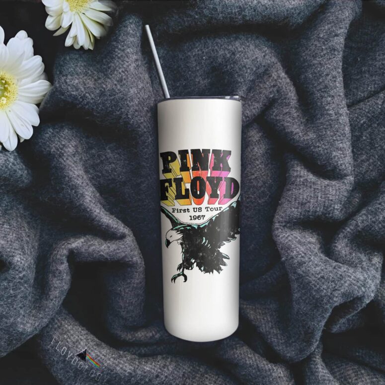First US Tour 1967 Eagle Skinny Stainless Steel Pink Floyd Tumbler