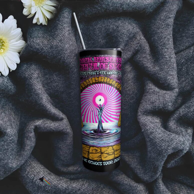Nick Mason SOS Pink Floyd Poster Skinny Stainless Steel Pink Floyd Tumbler