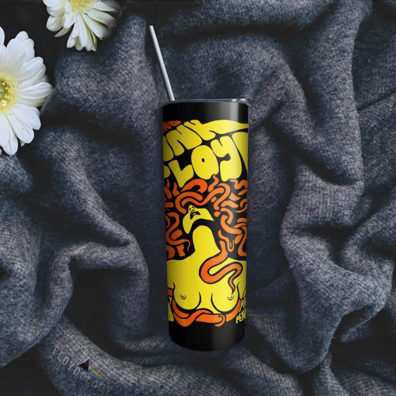 Pink Floyd Concert 1970 The Electric Factory Skinny Stainless Steel Tumbler