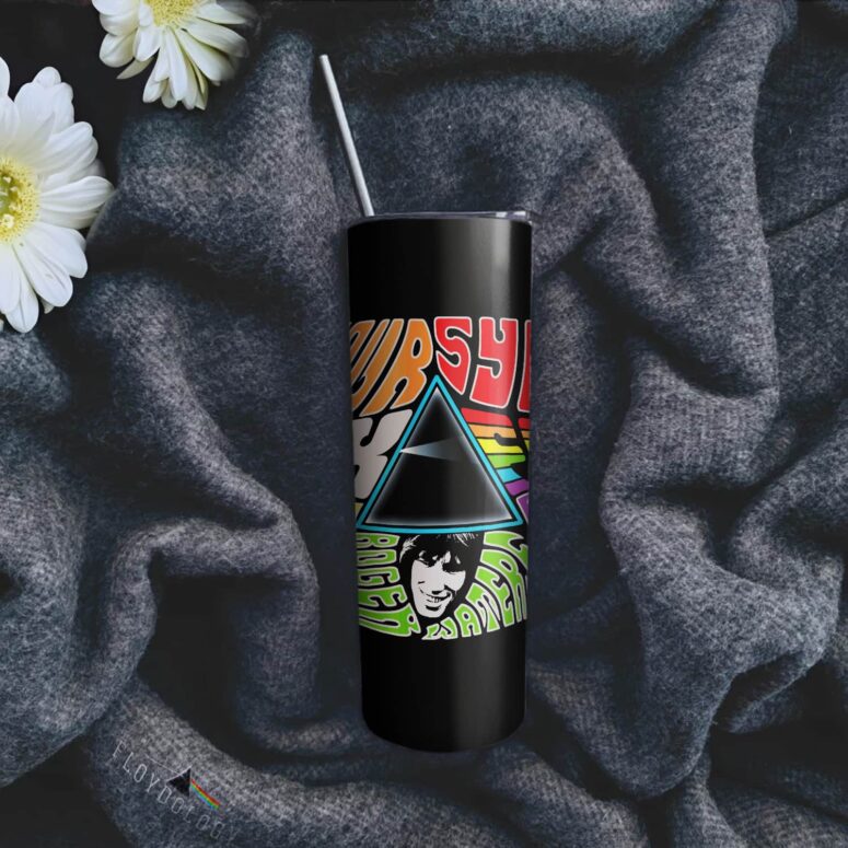 Pink Floyd Members Trippy Collage Skinny Stainless Steel Tumbler