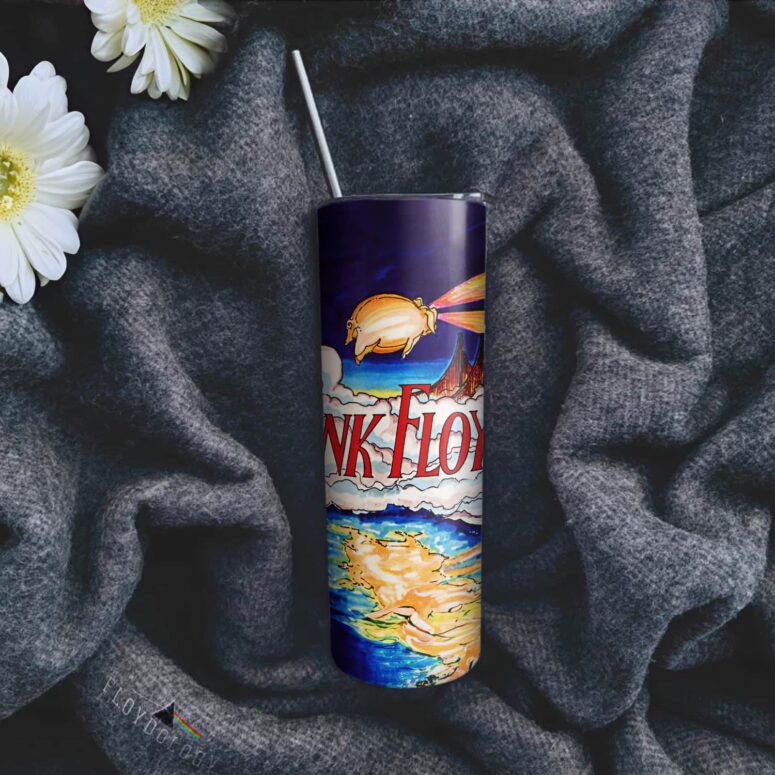 Pink Floyd Oakland Coliseum 1977 Artwork Skinny Stainless Steel Tumbler Pink Floyd Oakland Coliseum 1977 Artwork Skinny Stainless Steel Tumbler