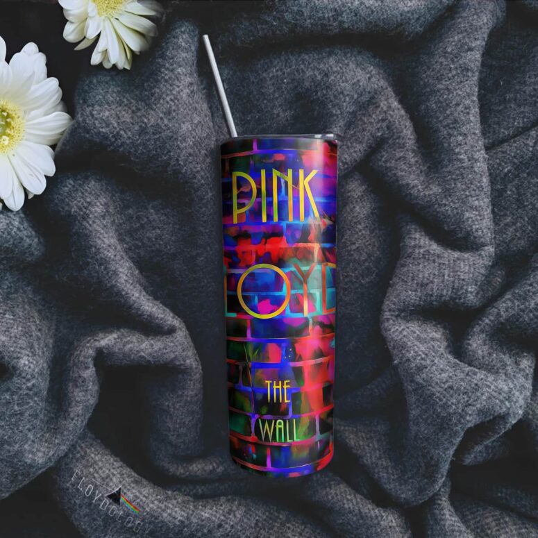 Pink Floyd The Wall Water Painting Skinny Stainless Steel Tumbler