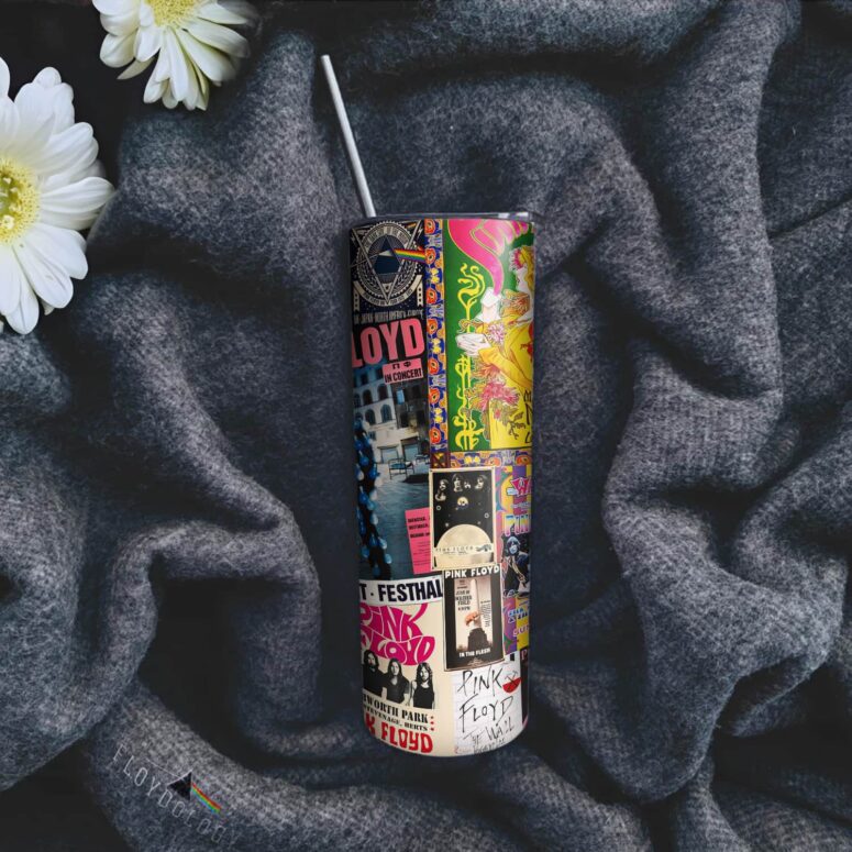 Pink Floyd Vintage Rock Concert Skinny Stainless Steel Tumbler
