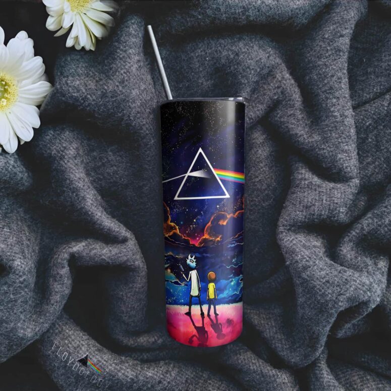 Rick and Morty The Dark Side Of The Moon Skinny Stainless Steel Pink Floyd Tumbler Rick and Morty The Dark Side Of The Moon Skinny Stainless Steel Pink Floyd Tumbler