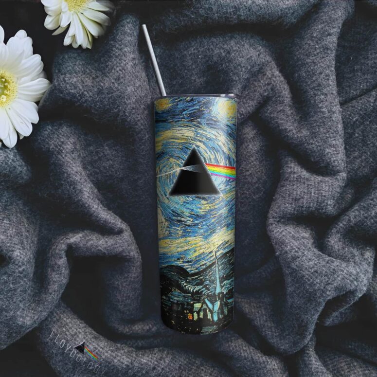 Starry Night Dark Side Of The Moon Van Gogh Skinny Stainless Steel Pink Floyd Tumbler Starry Night Dark Side Of The Moon Van Gogh Skinny Stainless Steel Pink Floyd Tumbler