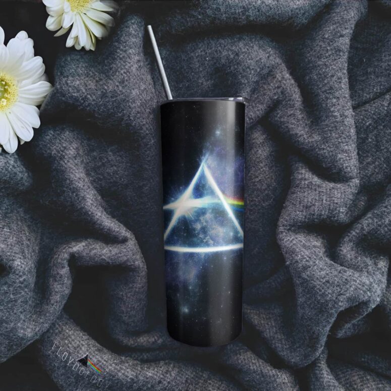 The Dark Side Of The Moon Prism ArtWork Skinny Stainless Steel Pink Floyd Tumbler