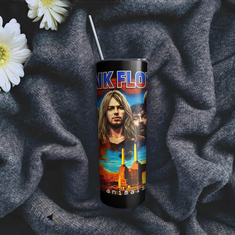 The Wall Animals Painting Skinny Stainless Steel Pink Floyd Tumbler The Wall Animals Painting Skinny Stainless Steel Pink Floyd Tumbler