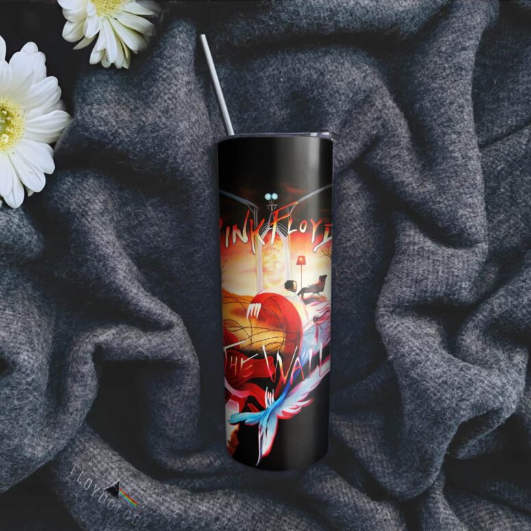The Wall Water Color Painting Skinny Stainless Steel Pink Floyd Tumbler The Wall Water Color Painting Skinny Stainless Steel Pink Floyd Tumbler