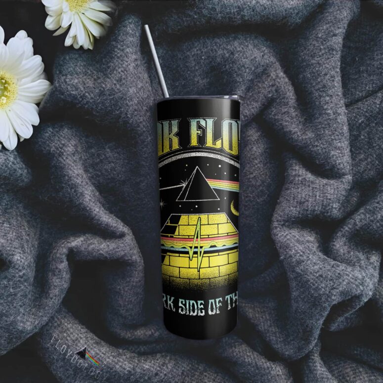 Vintage Pyramid Dark Side Skinny Stainless Steel Pink Floyd Tumbler Vintage Pyramid Dark Side Skinny Stainless Steel Pink Floyd Tumbler