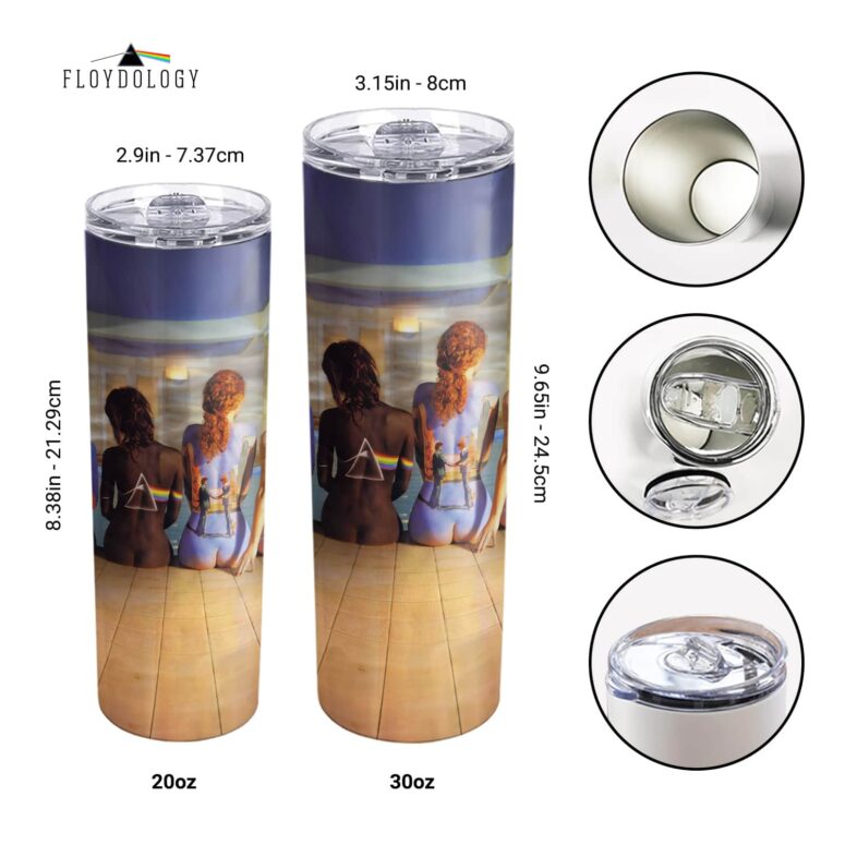 Back Art Body Painting Skinny Stainless Steel Pink Floyd Tumbler