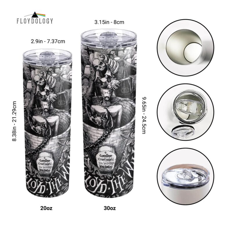 Essence of the Wall Skinny Stainless Steel Pink Floyd Tumbler Essence of the Wall Skinny Stainless Steel Pink Floyd Tumbler