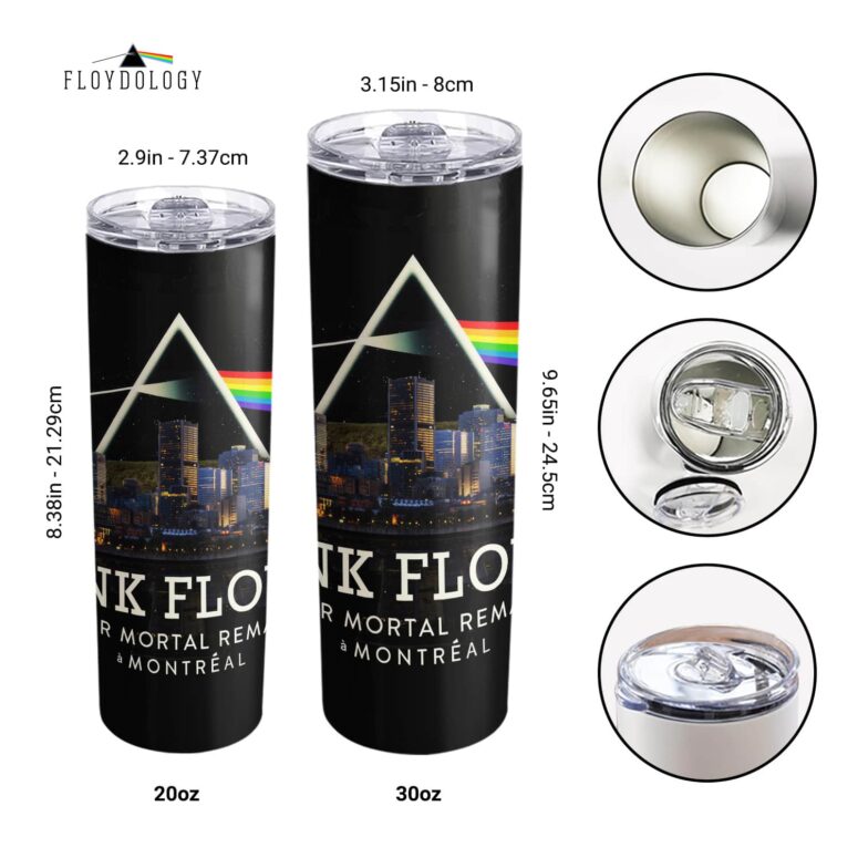 Pink Floyd Exhibition Their Mortal Remains Montreal Skinny Stainless Steel Tumbler