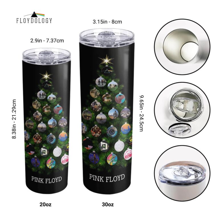 Pink Floyd Holiday Tree Skinny Stainless Steel Tumbler Pink Floyd Holiday Tree Skinny Stainless Steel Tumbler