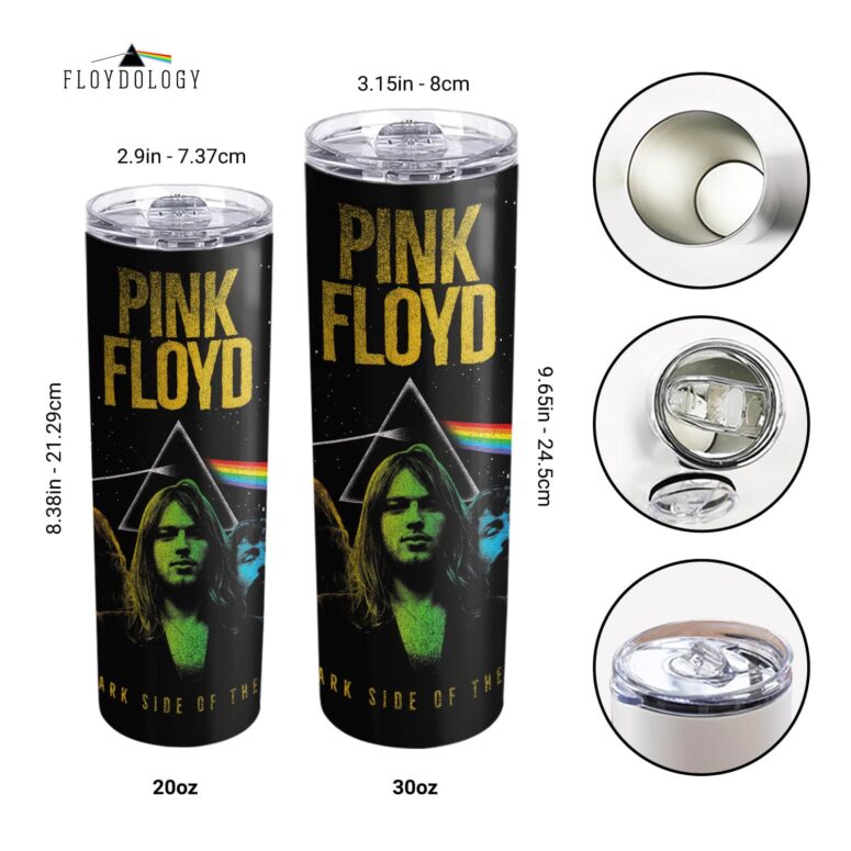 Pink Floyd Members DSOTM Vintage Skinny Stainless Steel Tumbler